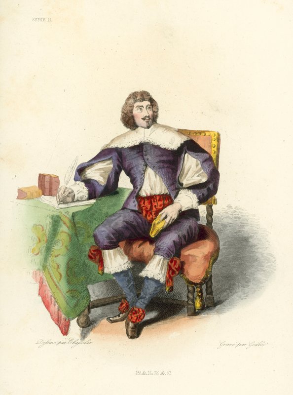 Balzac (farget gravering) av French School