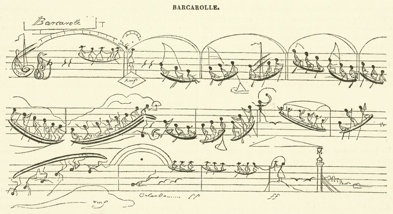 Barcarolle (gravering) av French School