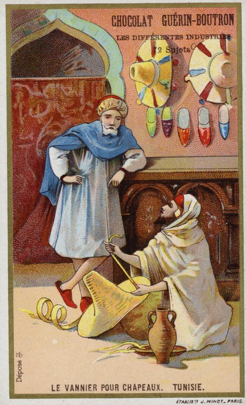 Basketry hattemaker, Tunisia (chromolitho) av French School