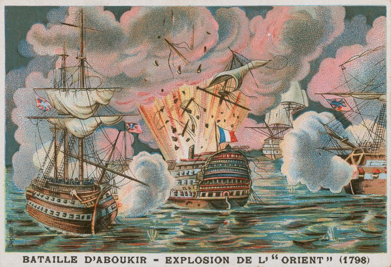 Slaget ved Aboukir Bay, 1798 av French School