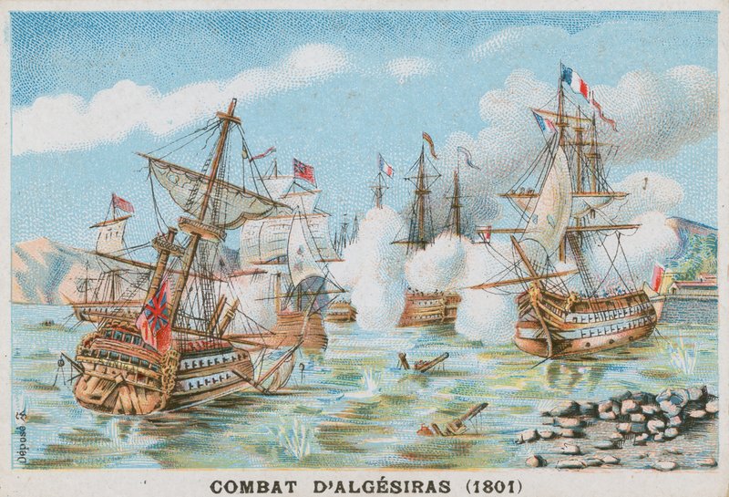Slaget ved Algeciras; 1801 av French School