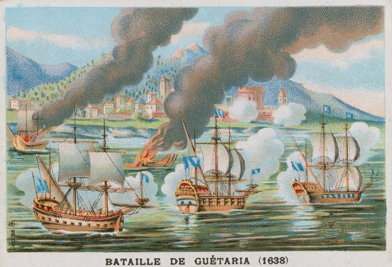 Slaget ved Guetaria, 1638 av French School