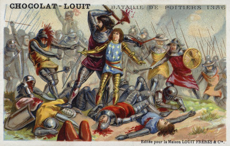 Slaget ved Poitiers, Frankrike, 1356 av French School