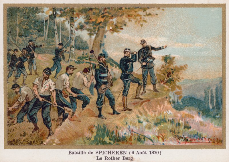 Slaget ved Spicheren, , forsvaret av Rother-Berg av French School