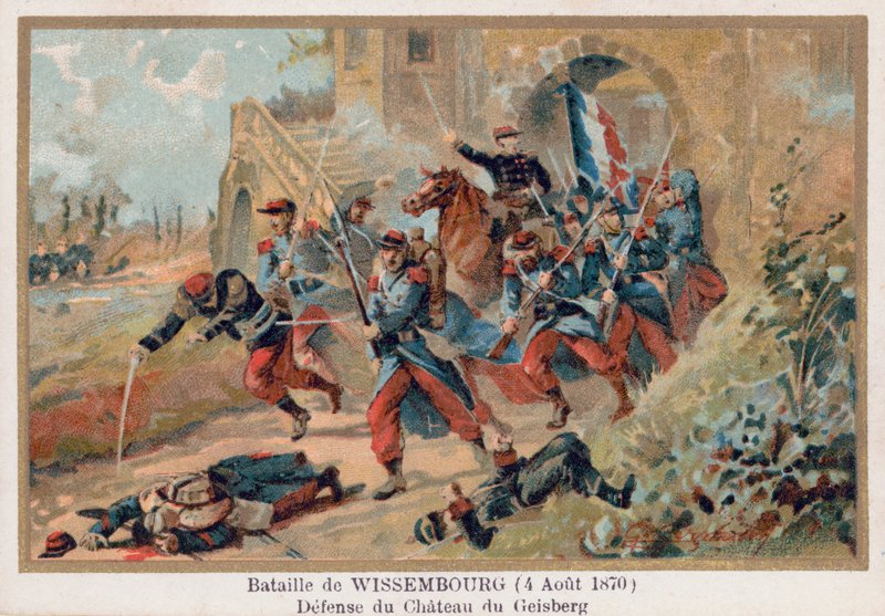 Slaget ved Wissembourg, forsvaret av Chateau Geisberg av French School