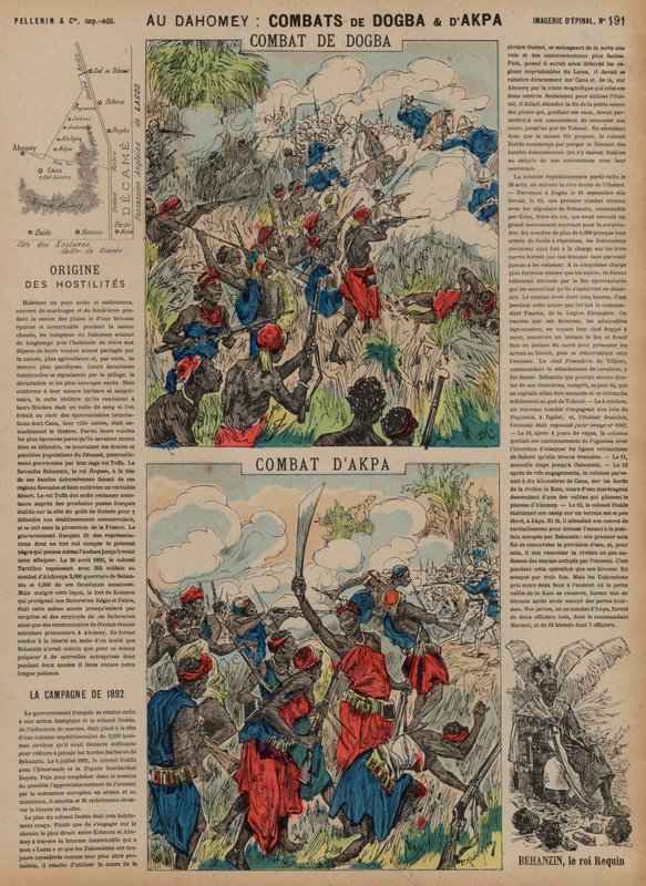 Slaget ved Dogba og Apa, Dahomey, andre fransk-dahomeanske krig, av French School