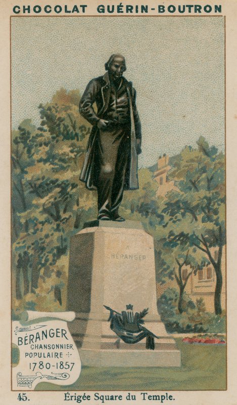 Beranger, Chansonnier Populaire, 1780-1857, Erigee Square du Temple av French School