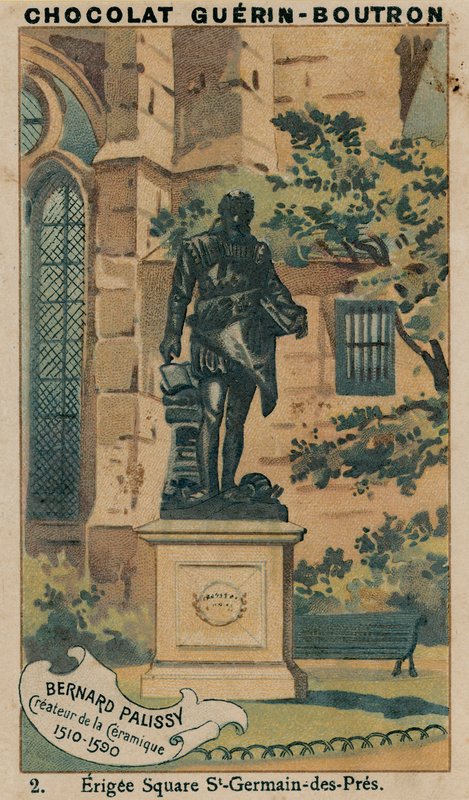 Bernard Palissy, skaper av keramikk, 1510-1590, Erigee Square St-Germain-des-Pres av French School