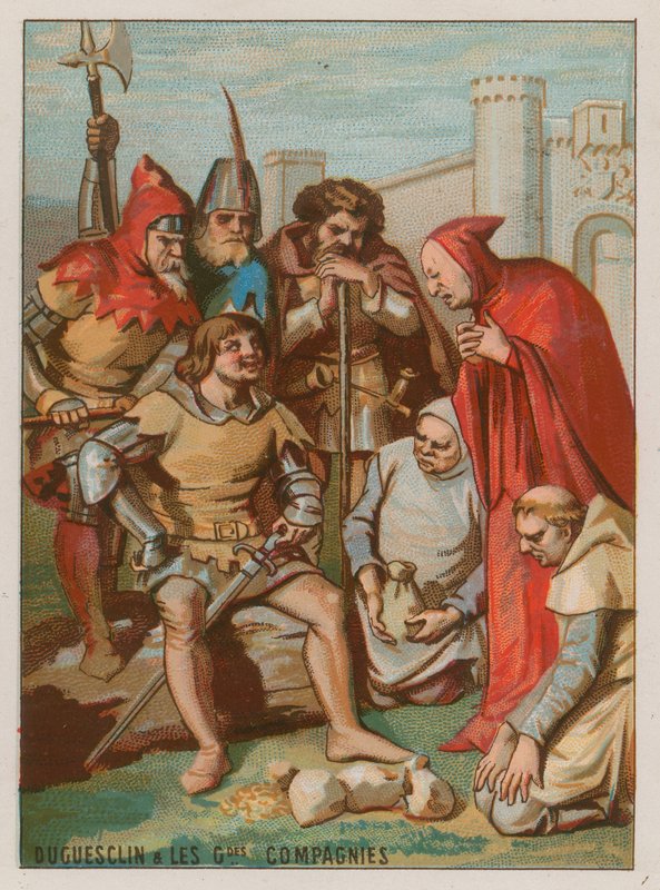 Bertrand du Guesclin overbeviser de frie selskapene om å forene seg av French School
