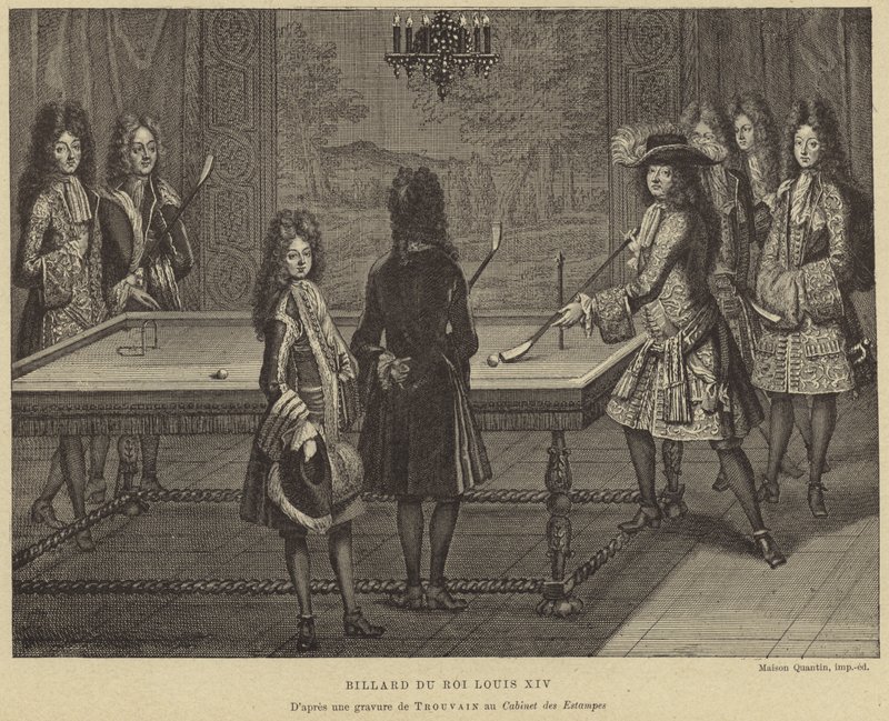 Biljardbord av kong Louis XIV av Frankrike av French School