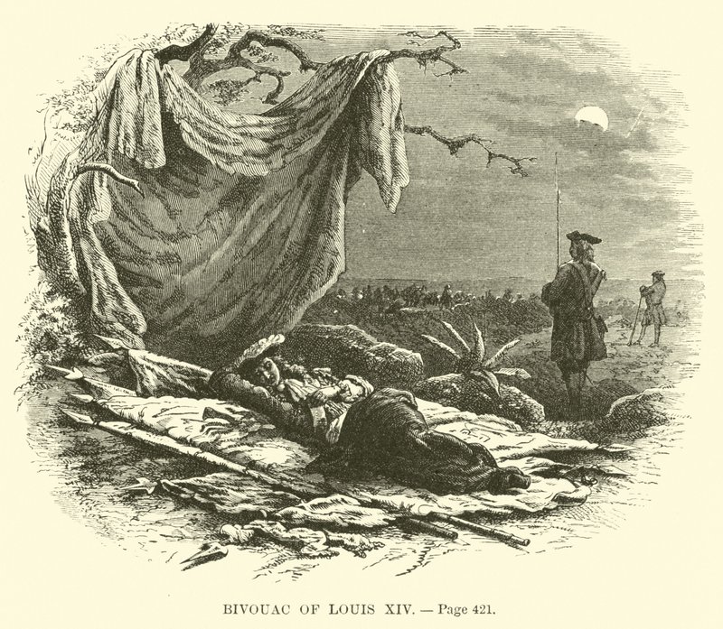Bivuakk av Ludvig XIV av French School