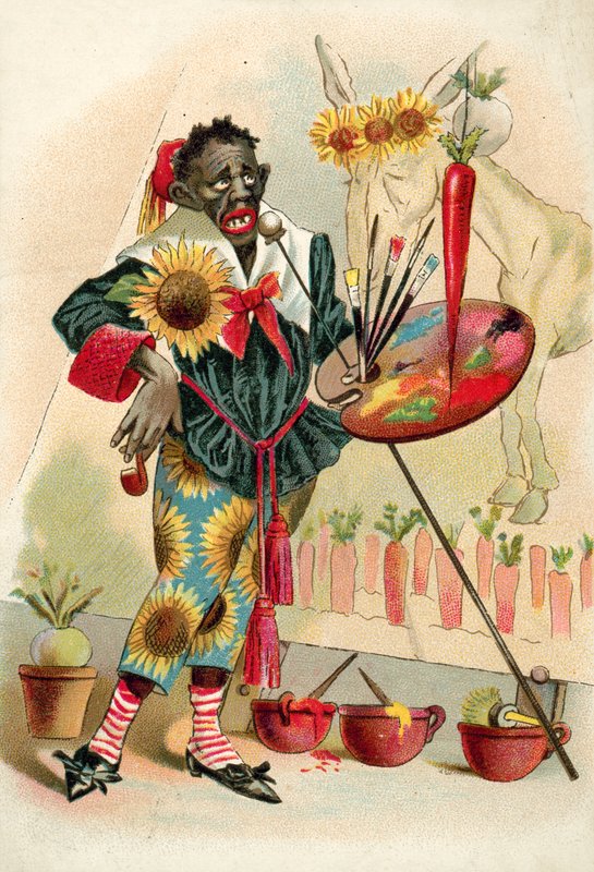 Svart artist (chromolitho) av French School