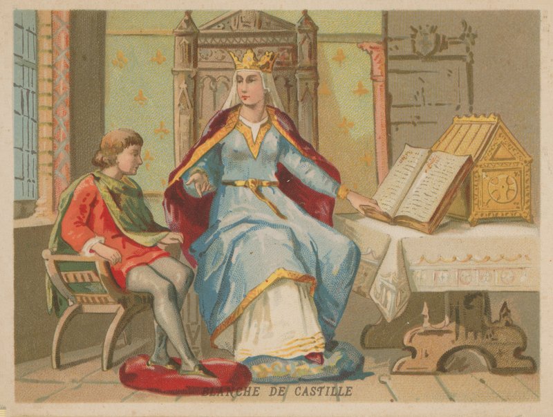 Blanche av Castilla, dronningkonsort av Frankrike som kona til Louis VIII (1188-1252) av French School