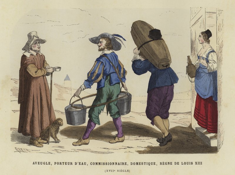 Blind mann, vannbærer, kommisjonær og hushjelp, regjering av Ludvig XIII av Frankrike, 1600-tallet av French School