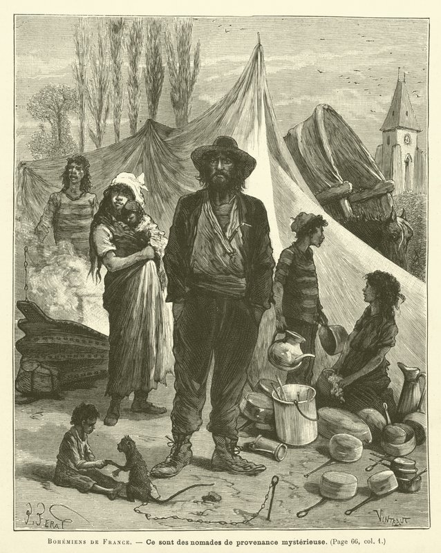 Bohemians of France (gravering) av French School