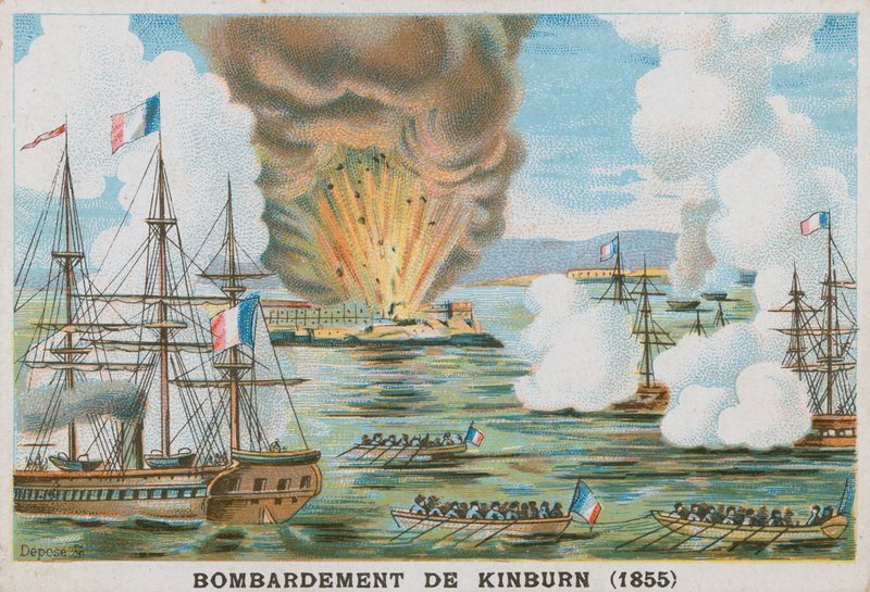 Bombardement av Kinburn, 1855 av French School