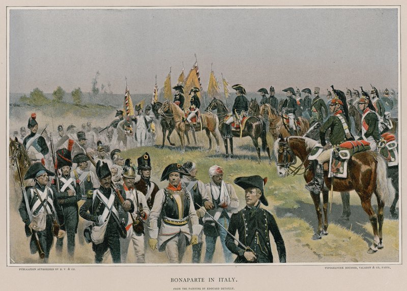 Bonaparte i Italia av French School