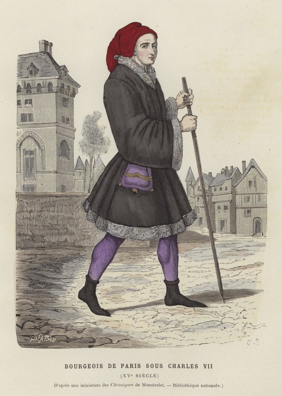 Borgerlig parisisk mann under Charles VIIs regjeringstid, 1400-tallet av French School