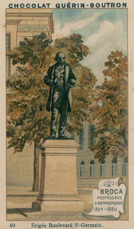 Broca, professor i antropologi, 1824-1880, Erigee Boulevard St-Germain av French School