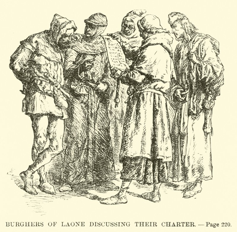 Borgere i Laone diskuterer charteret deres av French School