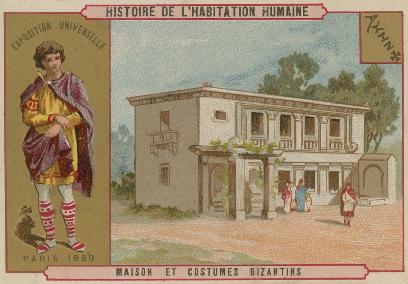 Bysantinsk hus og kostymer av French School