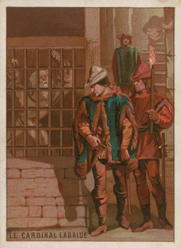 Kardinal Jean La Balue i fengsel i 1469 av French School