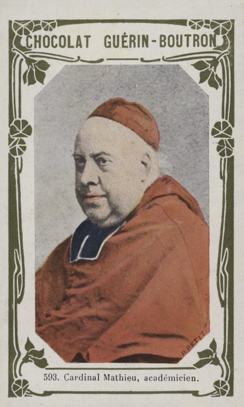 Kardinal Mathieu, academicien (farget bilde) av French School