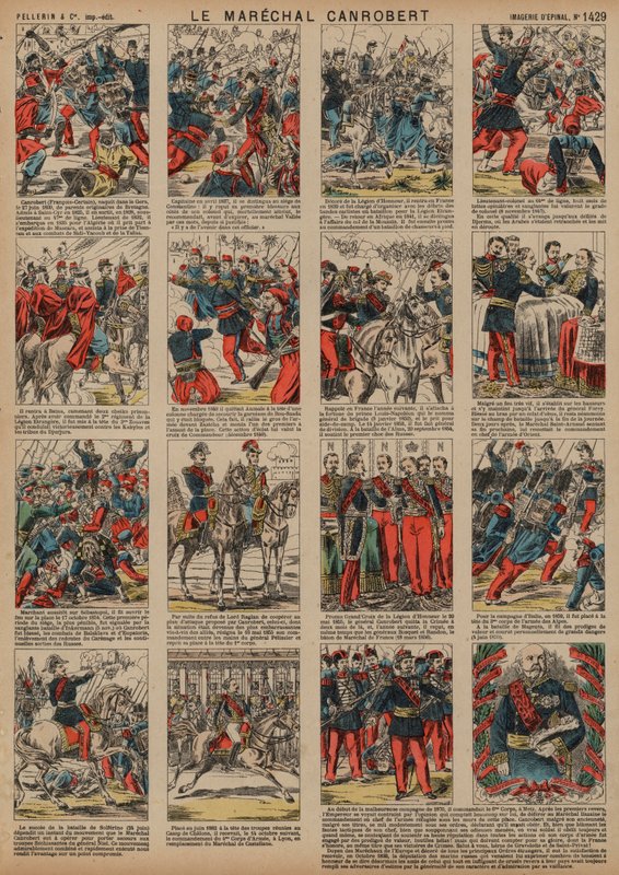 Karriere til den franske marskalken Francois Certain de Canrobert (farget gravering) av French School