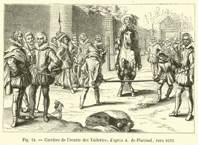 Karriere til stallen til Tuileriene; etter A de Pluvinel, rundt 1620 av French School