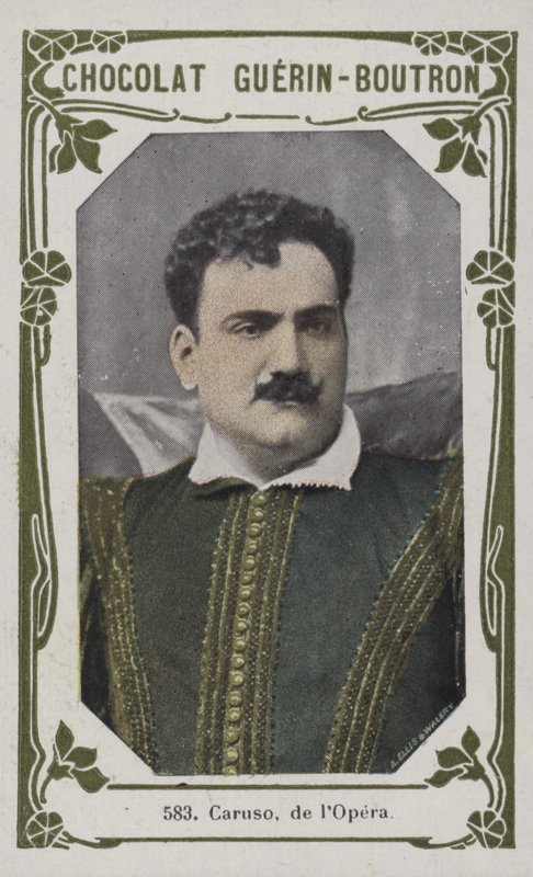 Caruso, de lOpera (farget bilde) av French School