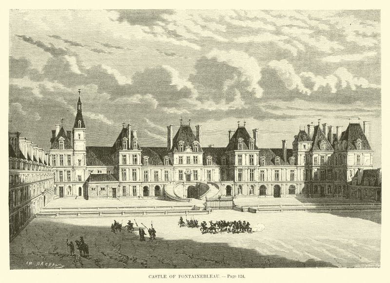 Slottet i Fontainebleau av French School