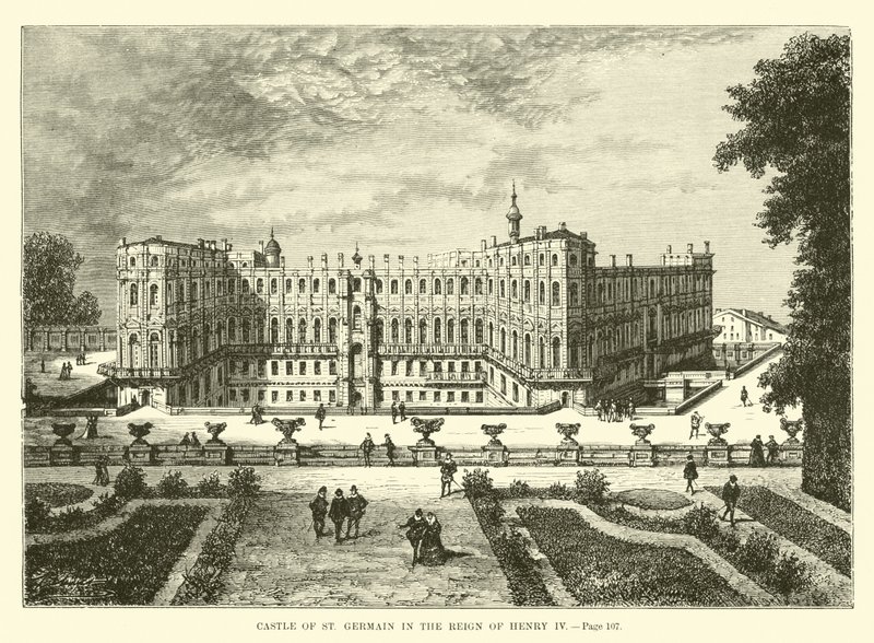Castle of St Germain under Henry IVs regjeringstid av French School