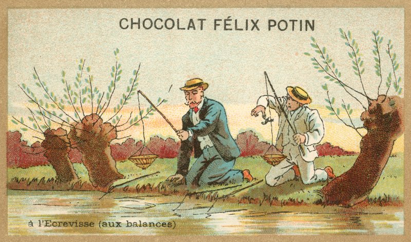 Å fange kreps (chromolitho) av French School
