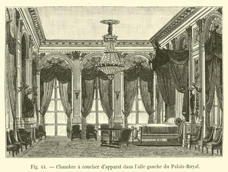 Statlig soverom i venstre fløy av Palais-Royal av French School