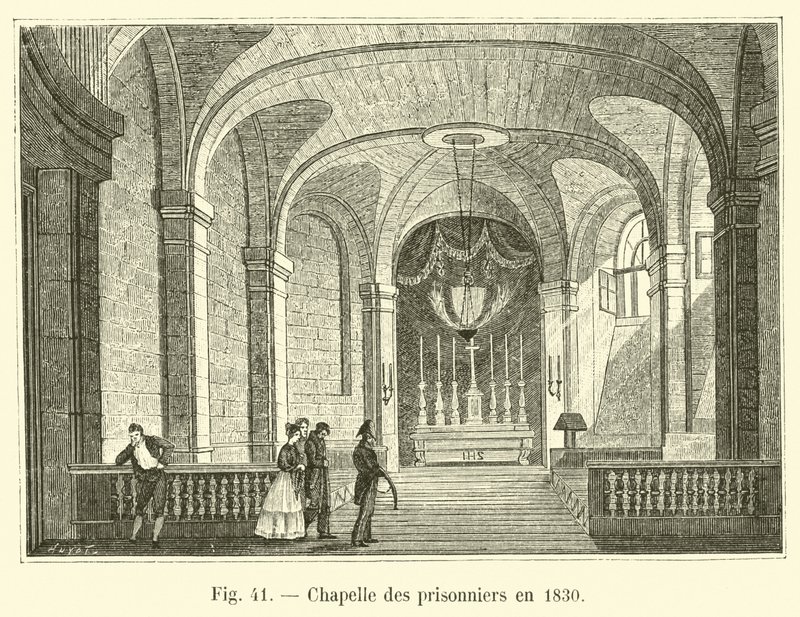 Fangenes kapell i 1830 av French School