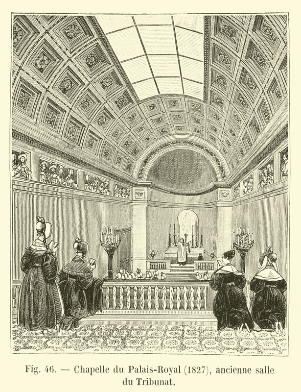Kapellet til Palais-Royal, 1827, tidligere rom til tribunatet av French School