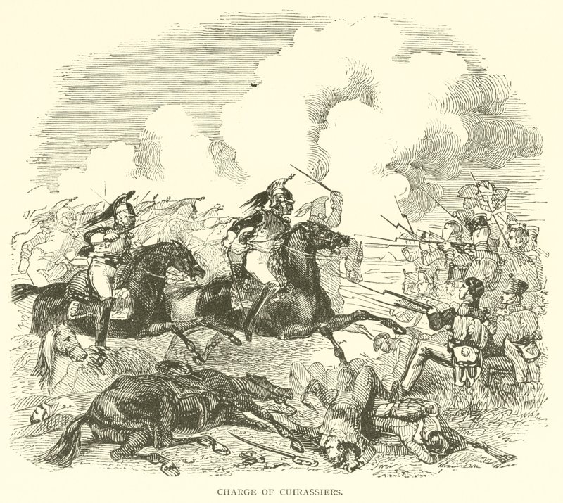 Charge of Cuirassiers (gravering) av French School