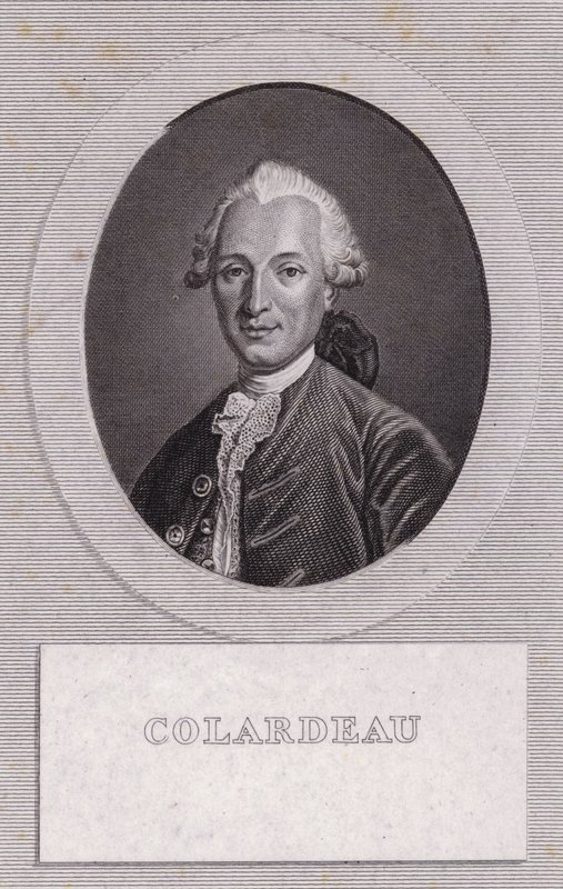 Charles-Pierre Colardeau , fransk poet (gravering) av French School
