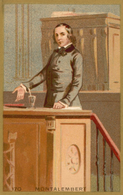 Charles Forbes Rene de Montalembert , fransk historiker av French School