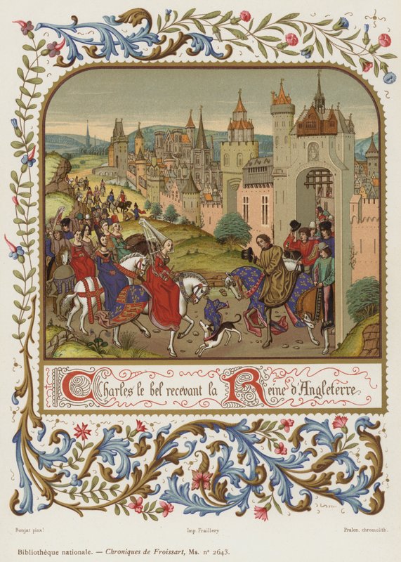 Charles the Fair tar imot dronningen av England av French School