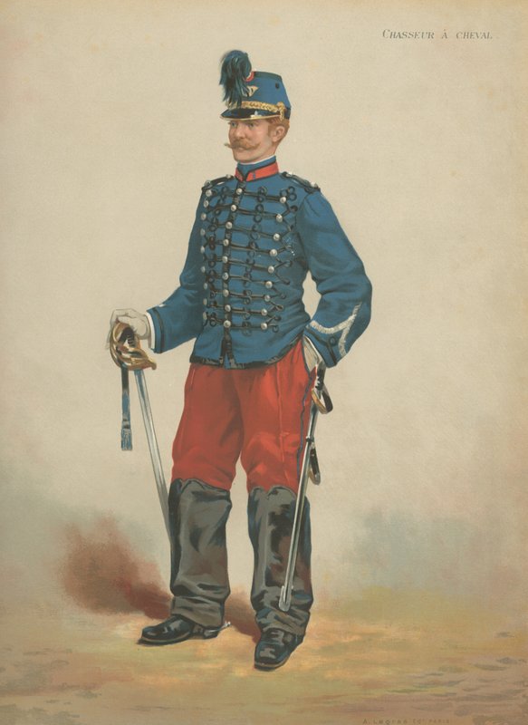 Jeger til hest av French School