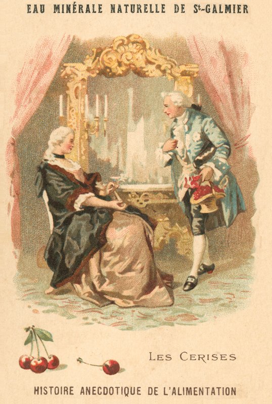 Kirsebær (chromolitho) av French School
