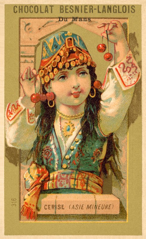Kirsebær fra Lilleasia (chromolitho) av French School