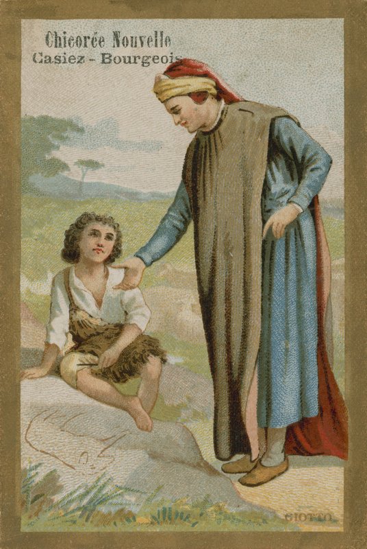 Chicoree nouvelle handelskort, Cimabue oppdager Giotto av French School