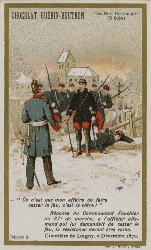 Chocolat Guerin-Boutron byttekort, Historic Words-serien (chromolitho) av French School