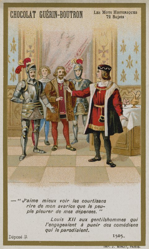 Chocolat Guerin-Boutron byttekort, Historic Words-serien av French School