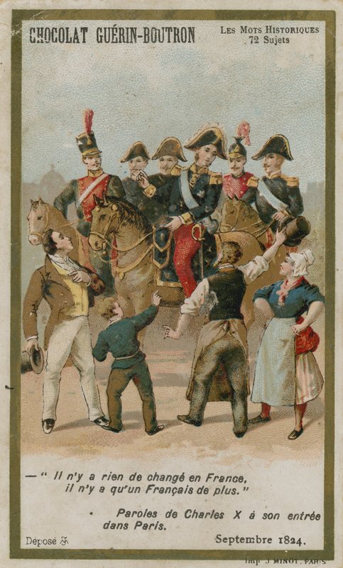 Chocolat Guerin-Boutron byttekort, Historic Words-serien av French School