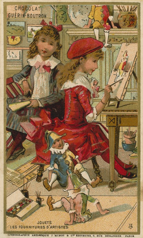 Chocolat Guerin Boutron handelskort av French School