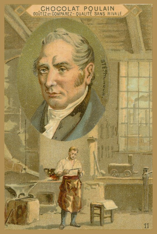 Chocolate Poulain handelskort, Robert Stephenson av French School
