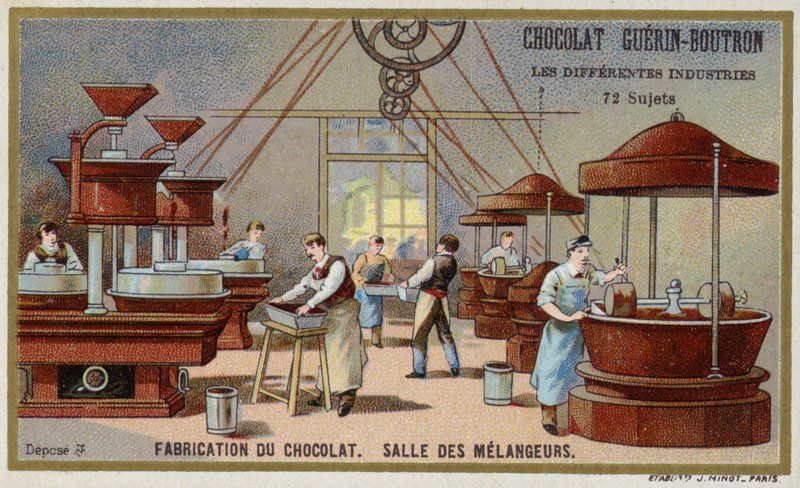 Sjokolade produksjon. Blanderom av French School
